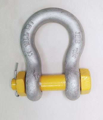 1-1/4 jaune » VOLONTÉ dispositifs d'accrochage de large de corps de 12 tonnes avec le boulon de sécurité