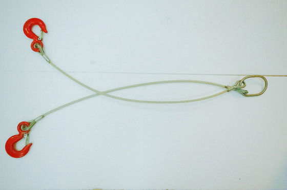 Double élingue équipée de corde de fil d'acier de jambe d'en 13414-1 22mm