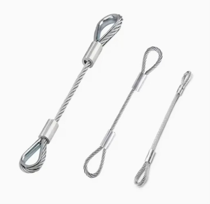 Sling de 30 mm en fil de fer en acier avec œil doux (œil flamand ou pouce en option)