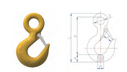 FE Clevis Crochet à attrape-pierre à liaison à poire Le treuil électrique de bateau à bande de freinage 7350 kg zinc noir