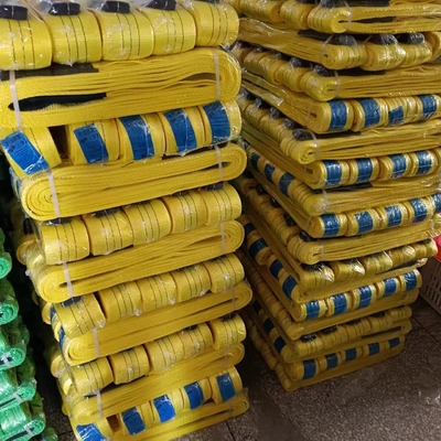 2T Résistance à la rupture Sling en polyester vert sûr et solide pour les tâches de levage