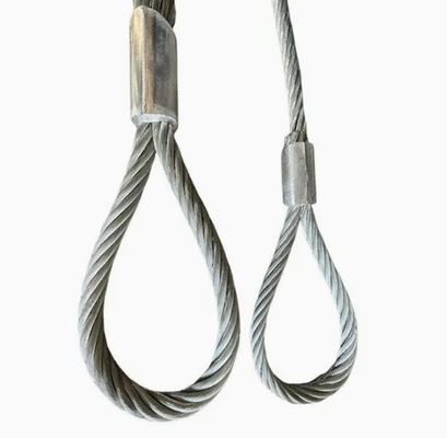 Sling de câble en bois à haute capacité, diamètre de 2 à 28 mm, galvanisé