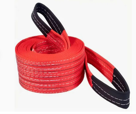 Élingue en sangle de levage en polyester à boucles plates et boucles plates de 10 tonnes certifiée En 1492-2 | Résistance et sécurité supérieures