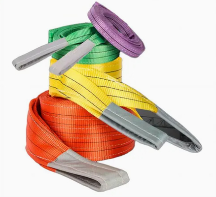 Élingue en sangle de polyester certifiée CE | Capacité de 1t à 15t pour un levage agricole sûr et efficace